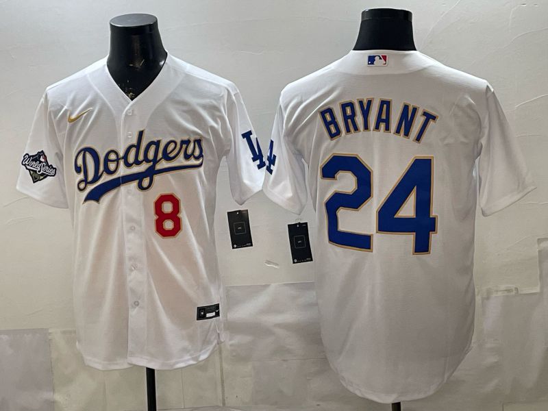 Men 2026 Los Angeles Dodgers #24 Bryant White Gold Game Nike MLB Jersey style 0014->los angeles dodgers->MLB Jersey